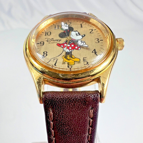 Classic Quartz MINNIE MOUSE Watch -Disney Time Works Original Band & New Battery - Picture 5 of 13